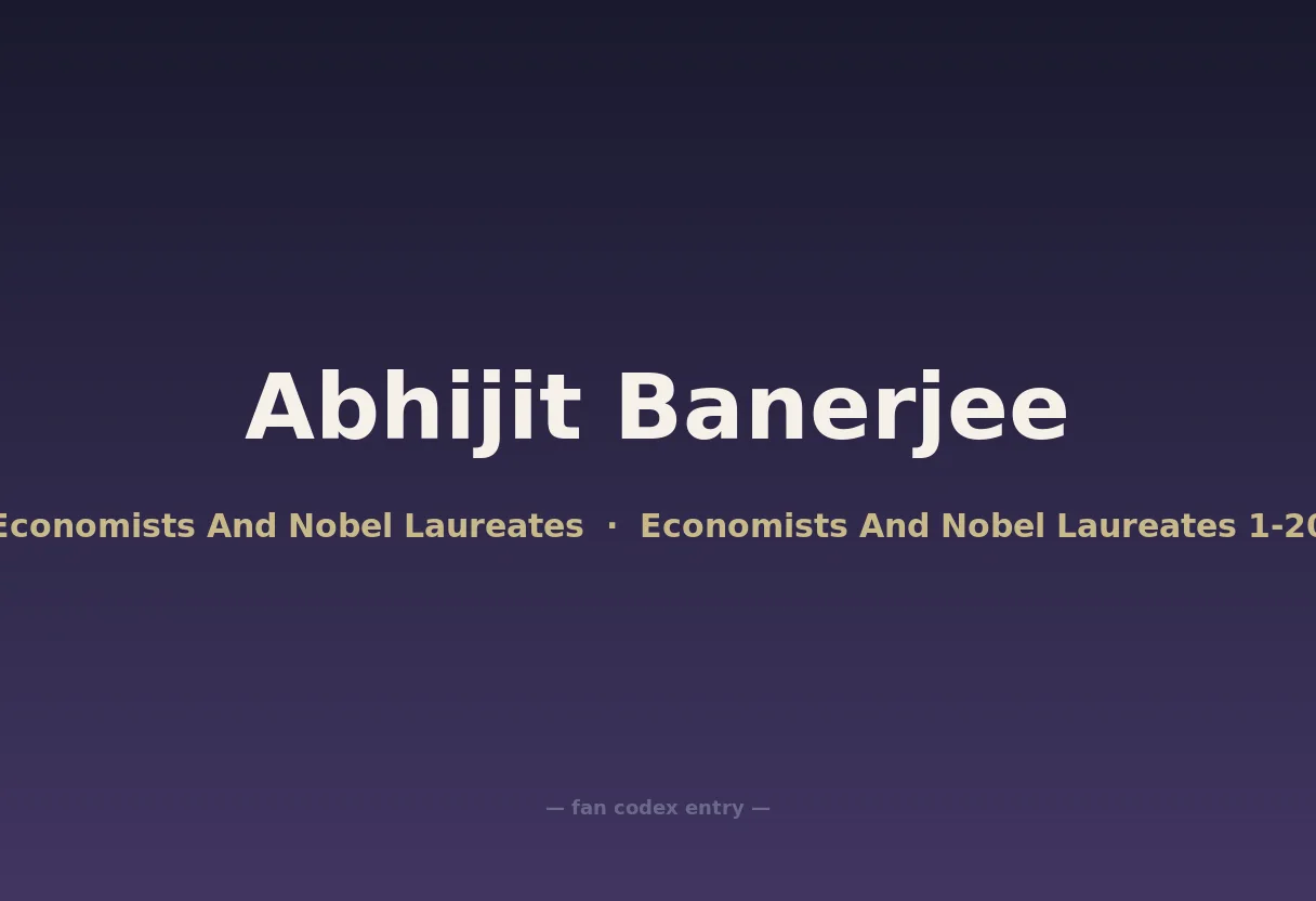 Abhijit Banerjee